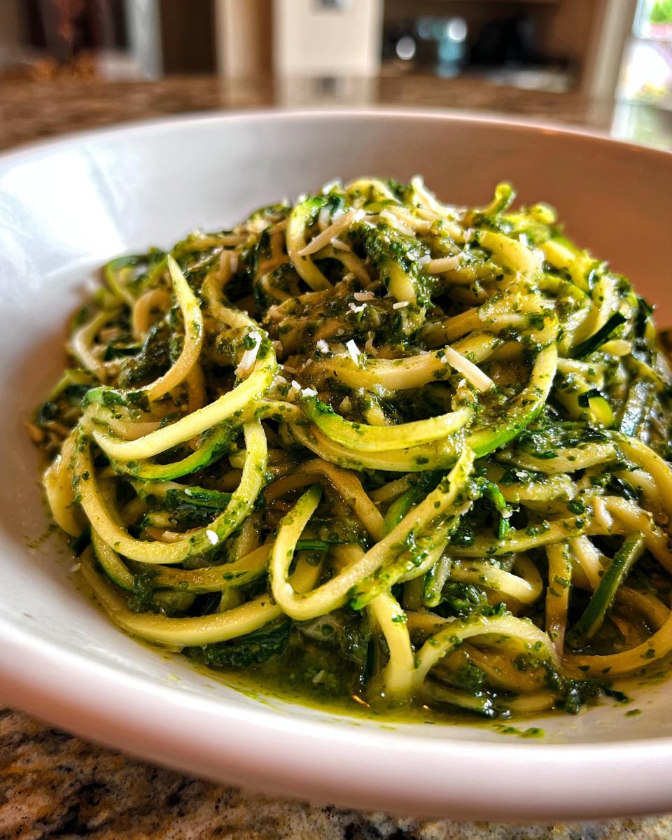 Pesto Zoodles - detail 2