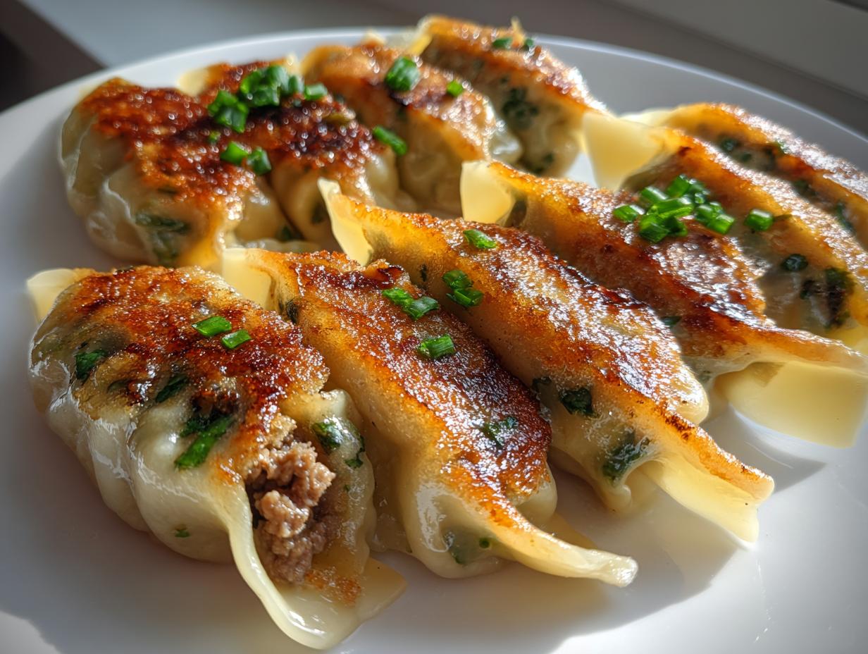 Potstickers with Beef and Cabbage