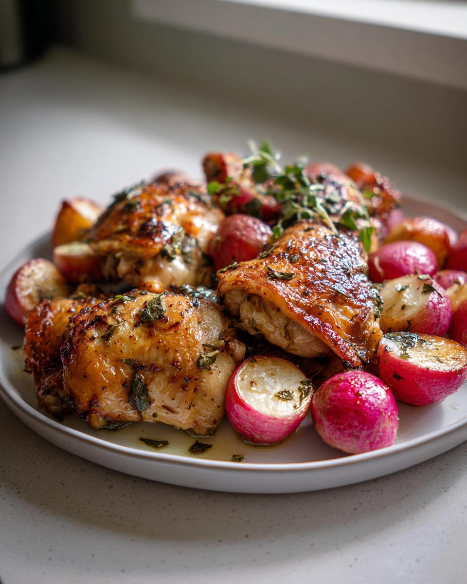 Sheet Pan Roast Chicken with Radishes - detail 2