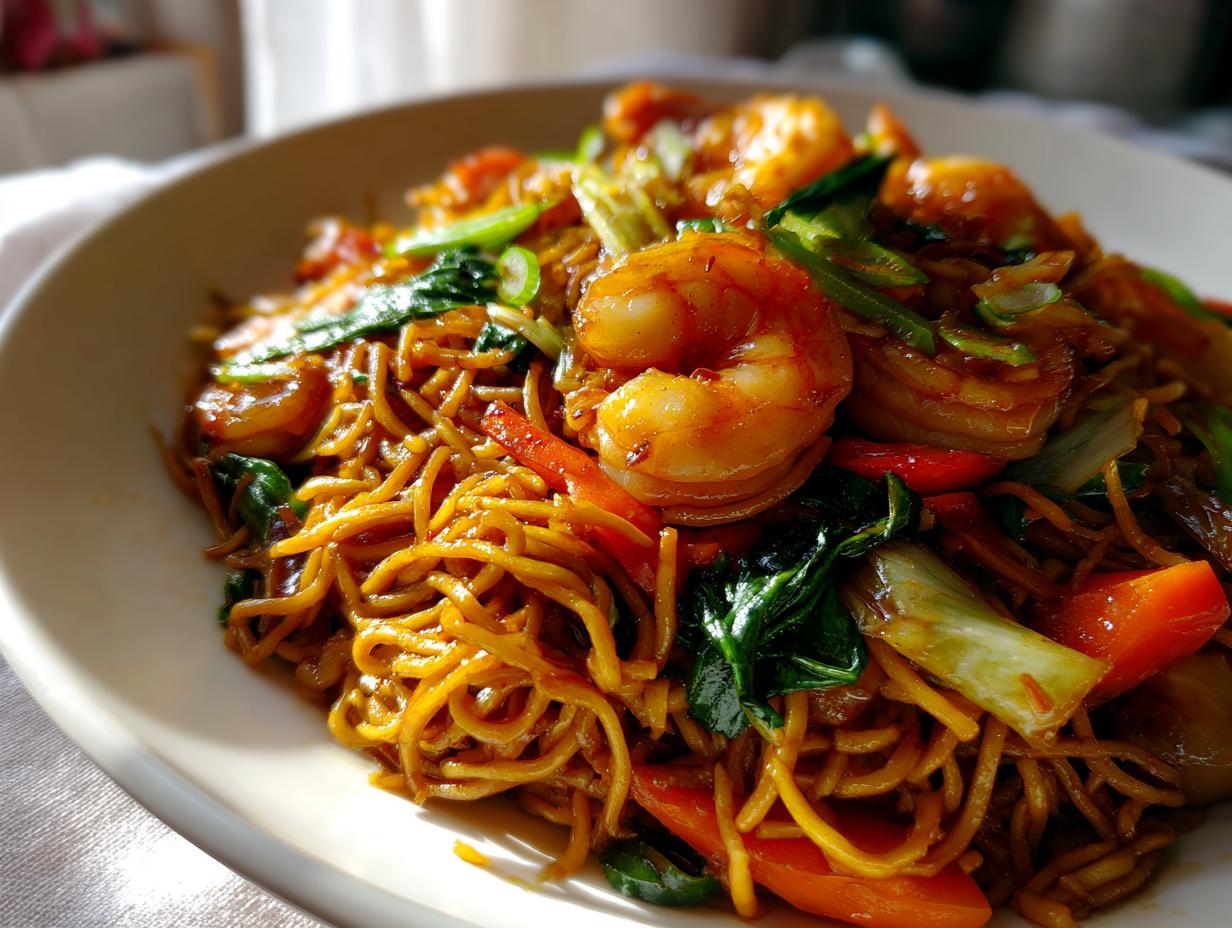Shrimp Chow Mein with Vegetables
