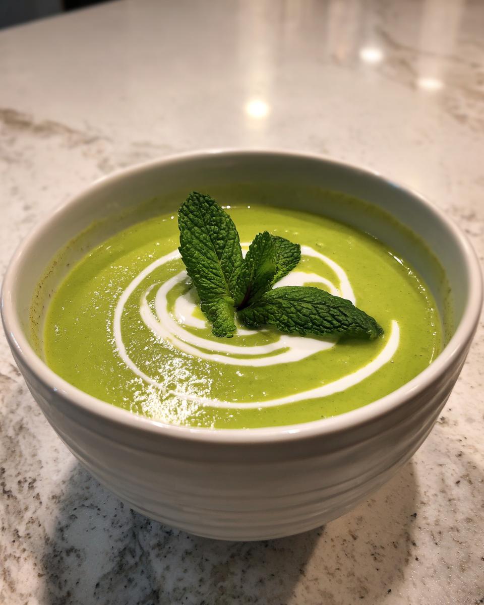 Spring Pea Soup with Mint - detail 2