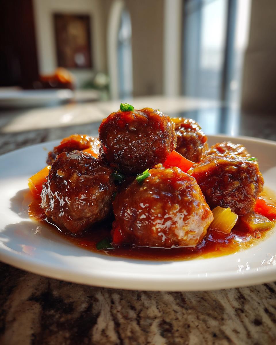 Sweet and Sour Meatballs - detail 2