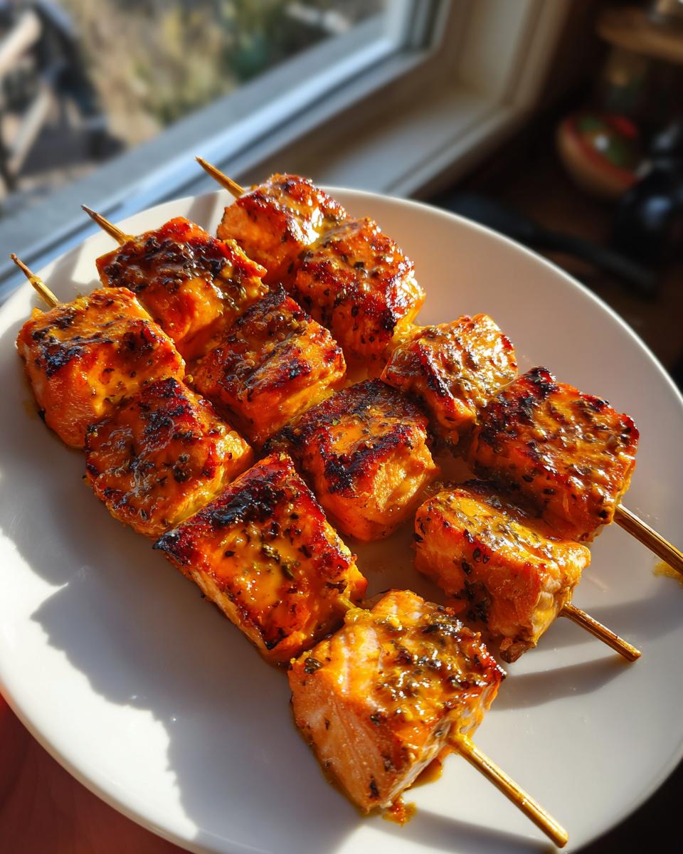Thai Chili Salmon Skewers - detail 2