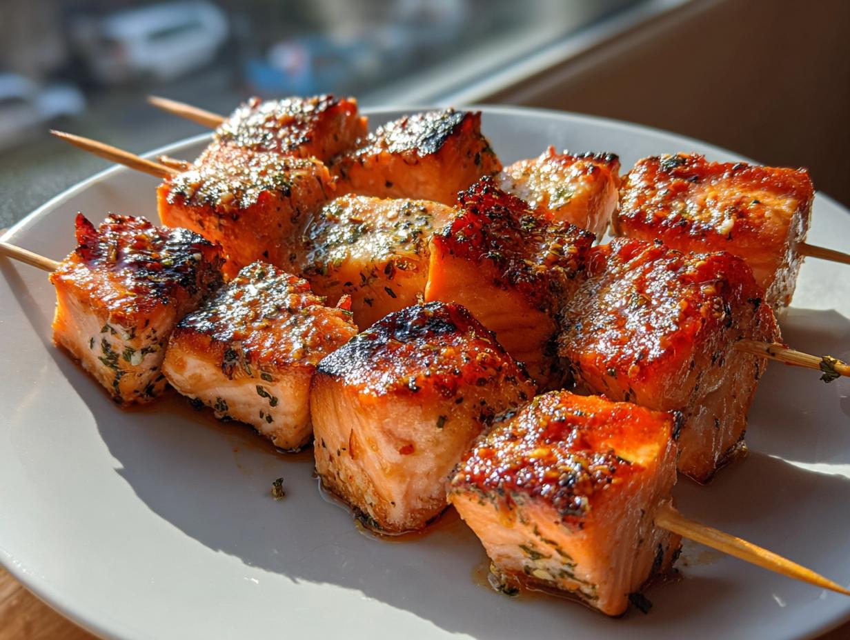 Thai Chili Salmon Skewers