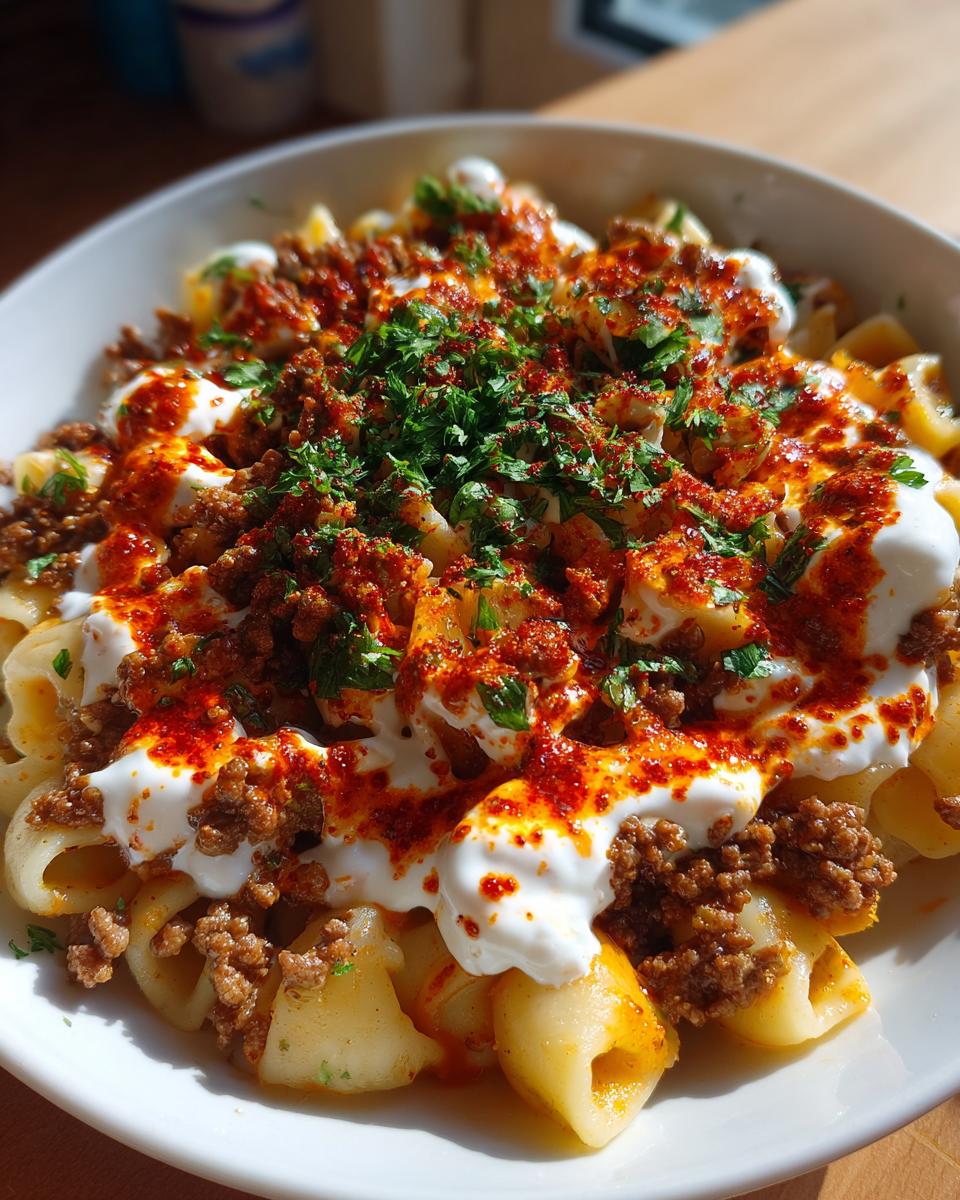 Turkish Pasta (Yalancı Mantı) - detail 2