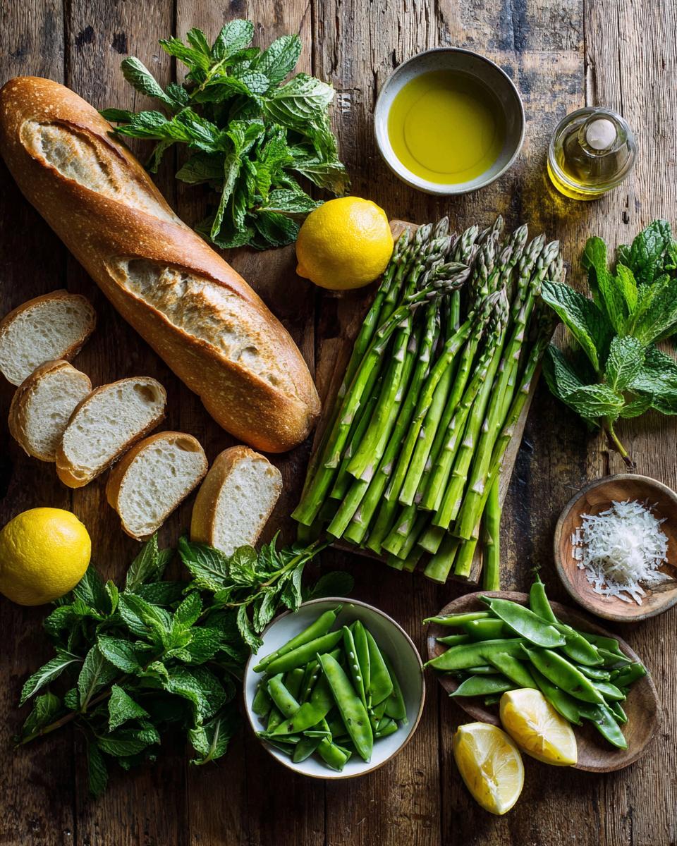 Asparagus and Snap Pea Crostini - detail 1