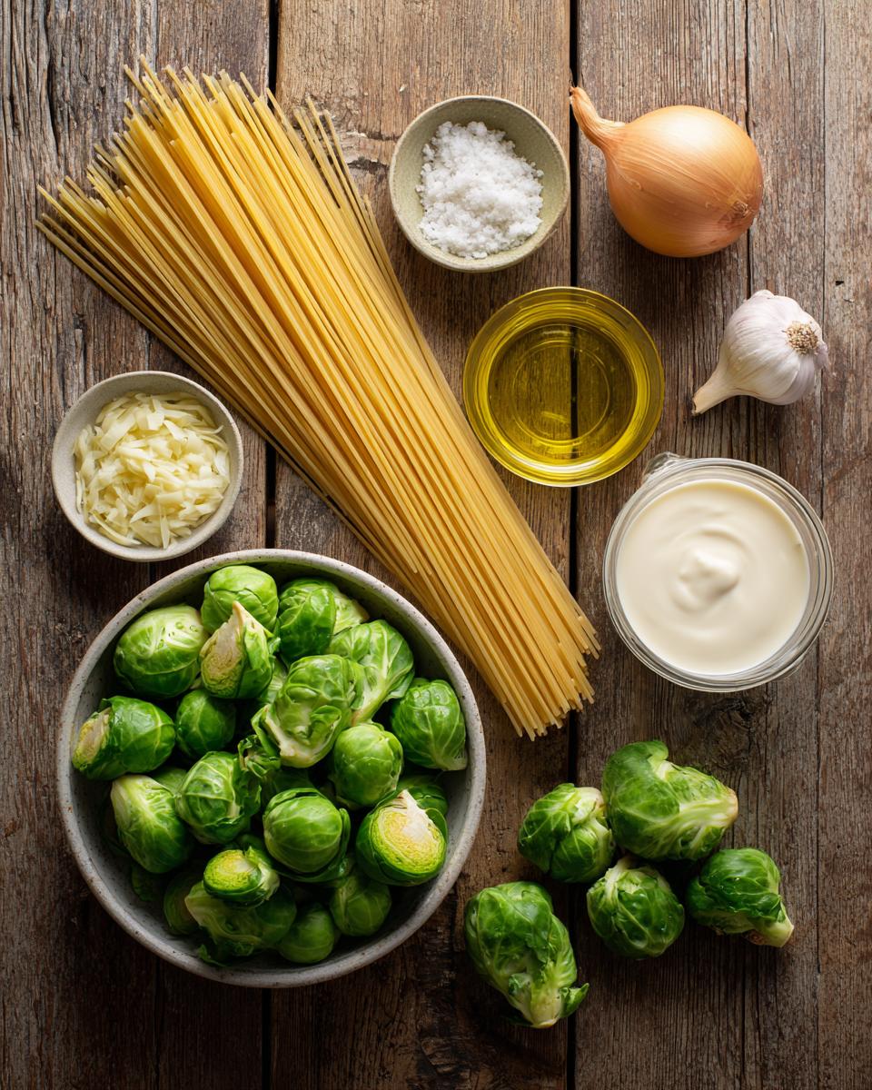 Creamy Spaghetti with Brussels Sprouts - detail 1