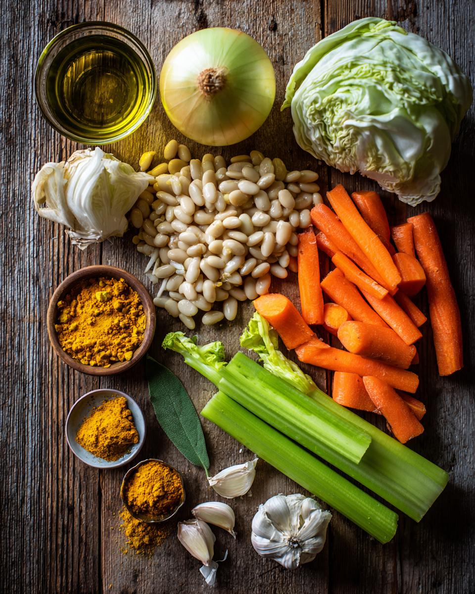 Lemon-Turmeric Cabbage & White Bean Soup - detail 1