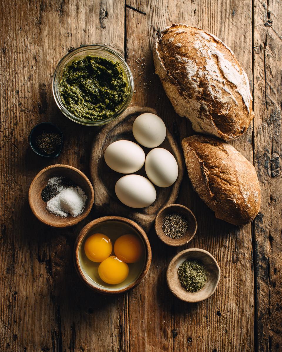 Pesto Eggs - detail 1