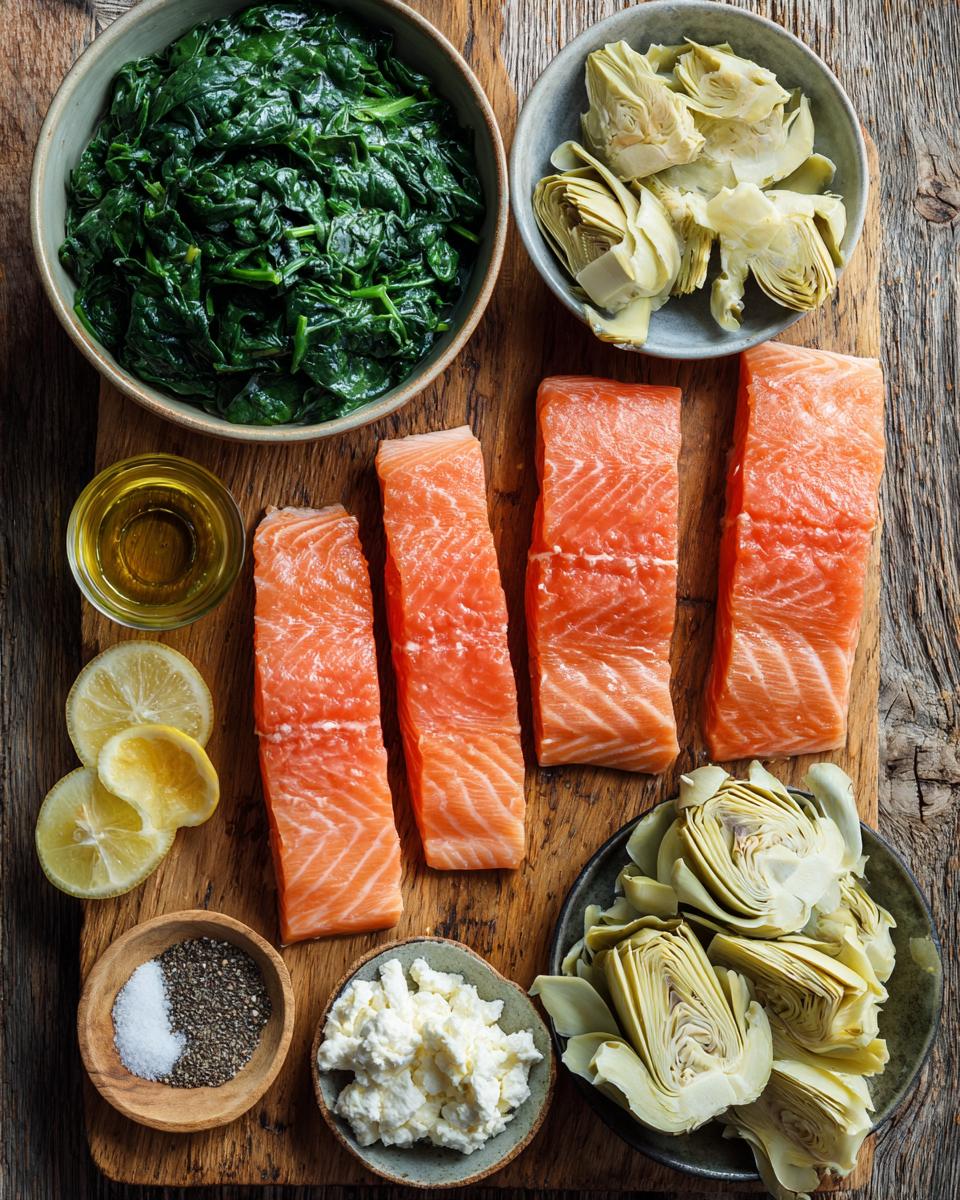 Spinach and Artichoke Salmon - detail 1