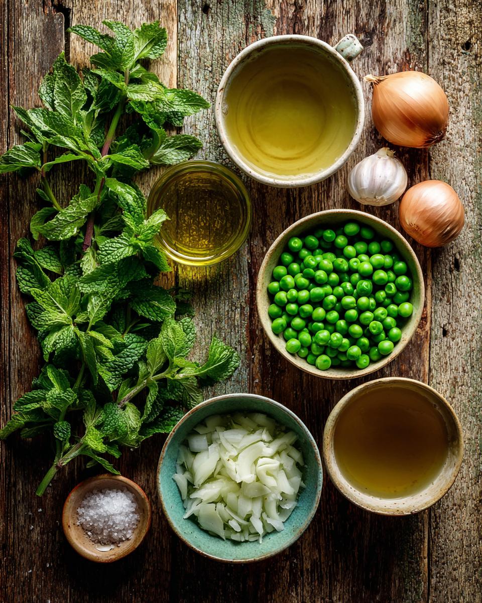 Spring Pea Soup with Mint - detail 1