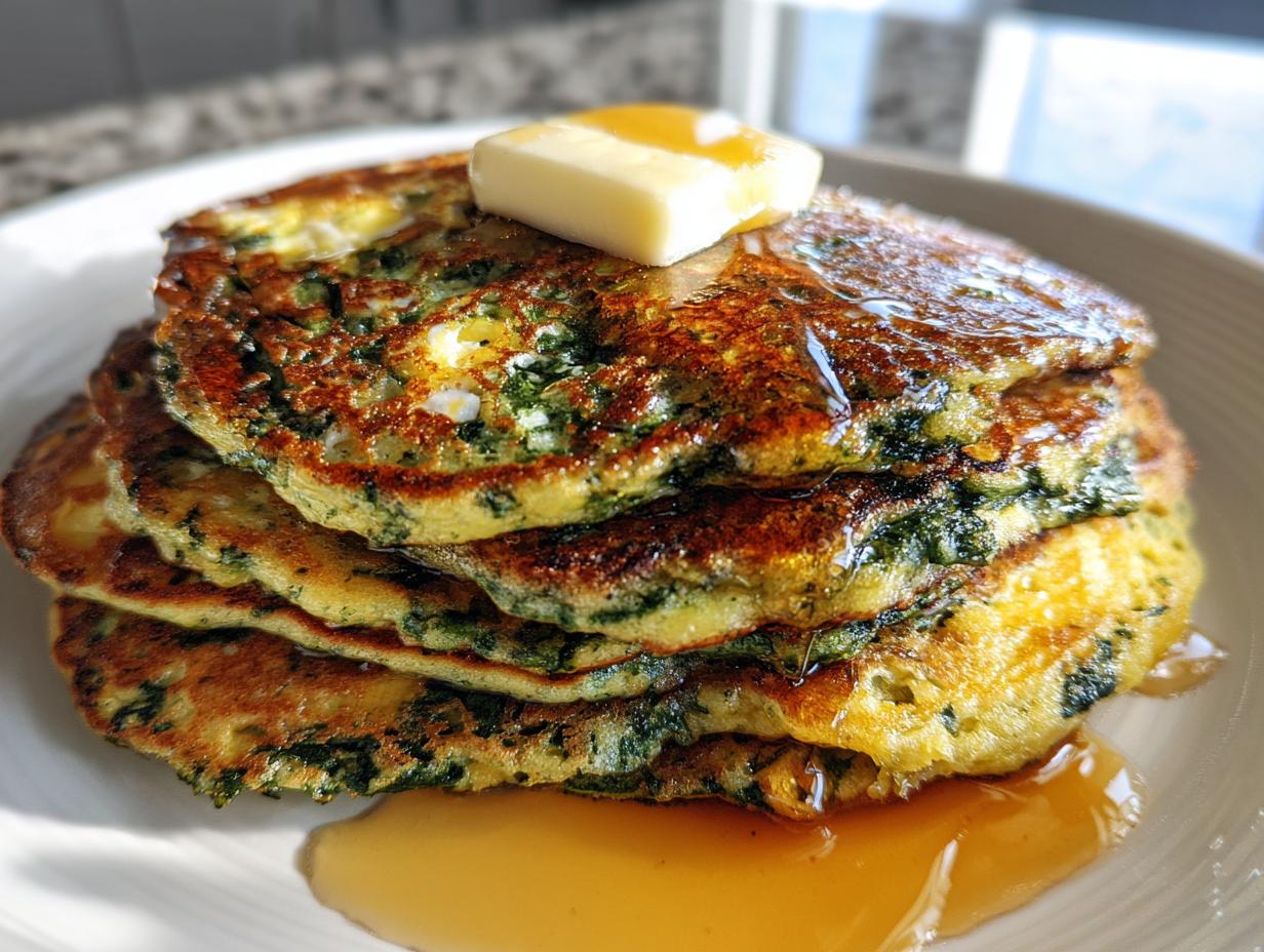 Banana Spinach Pancakes