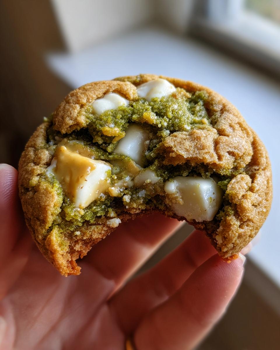 Brown Butter White Chocolate Matcha Cookies - detail 2