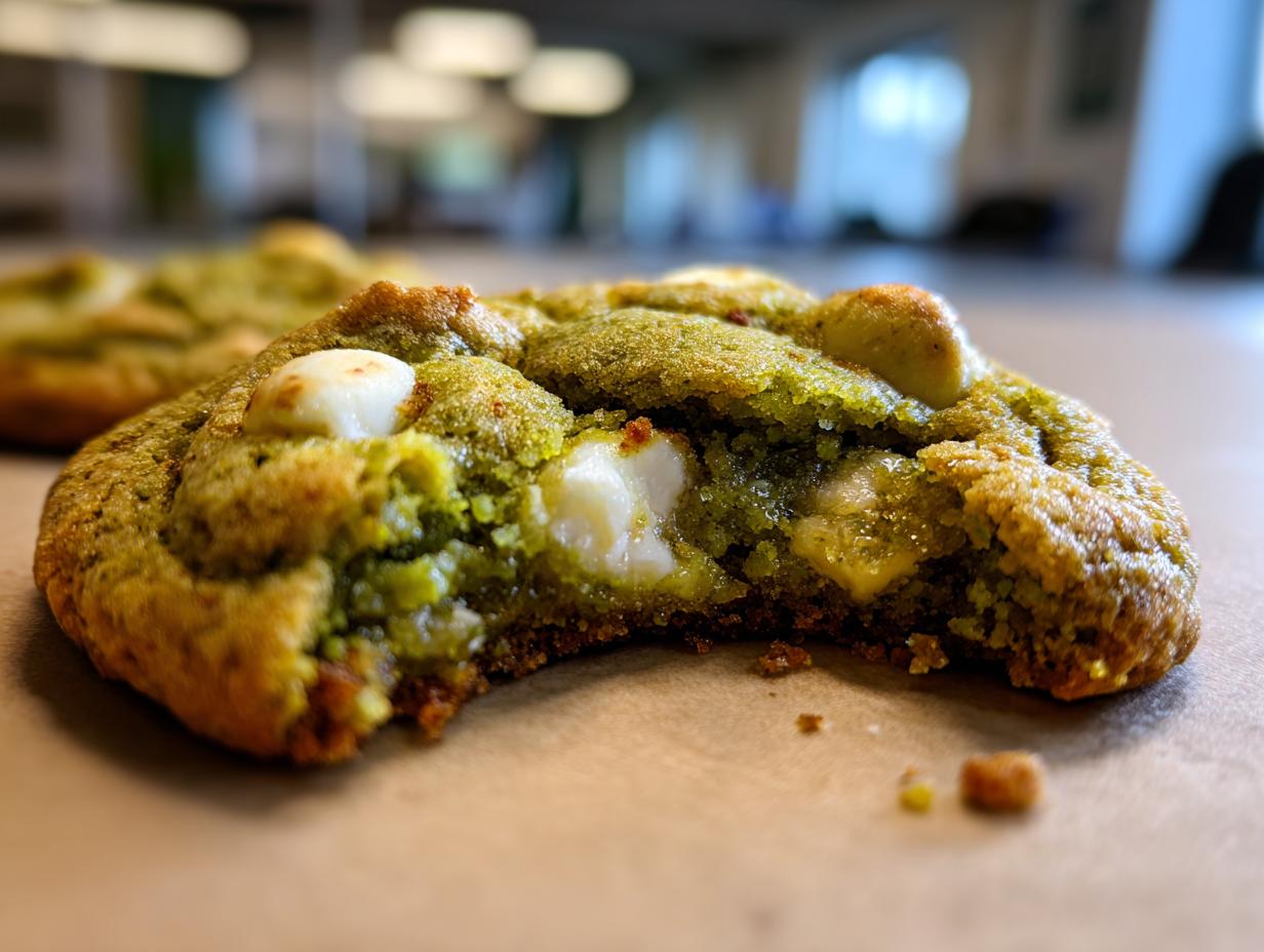 Brown Butter White Chocolate Matcha Cookies