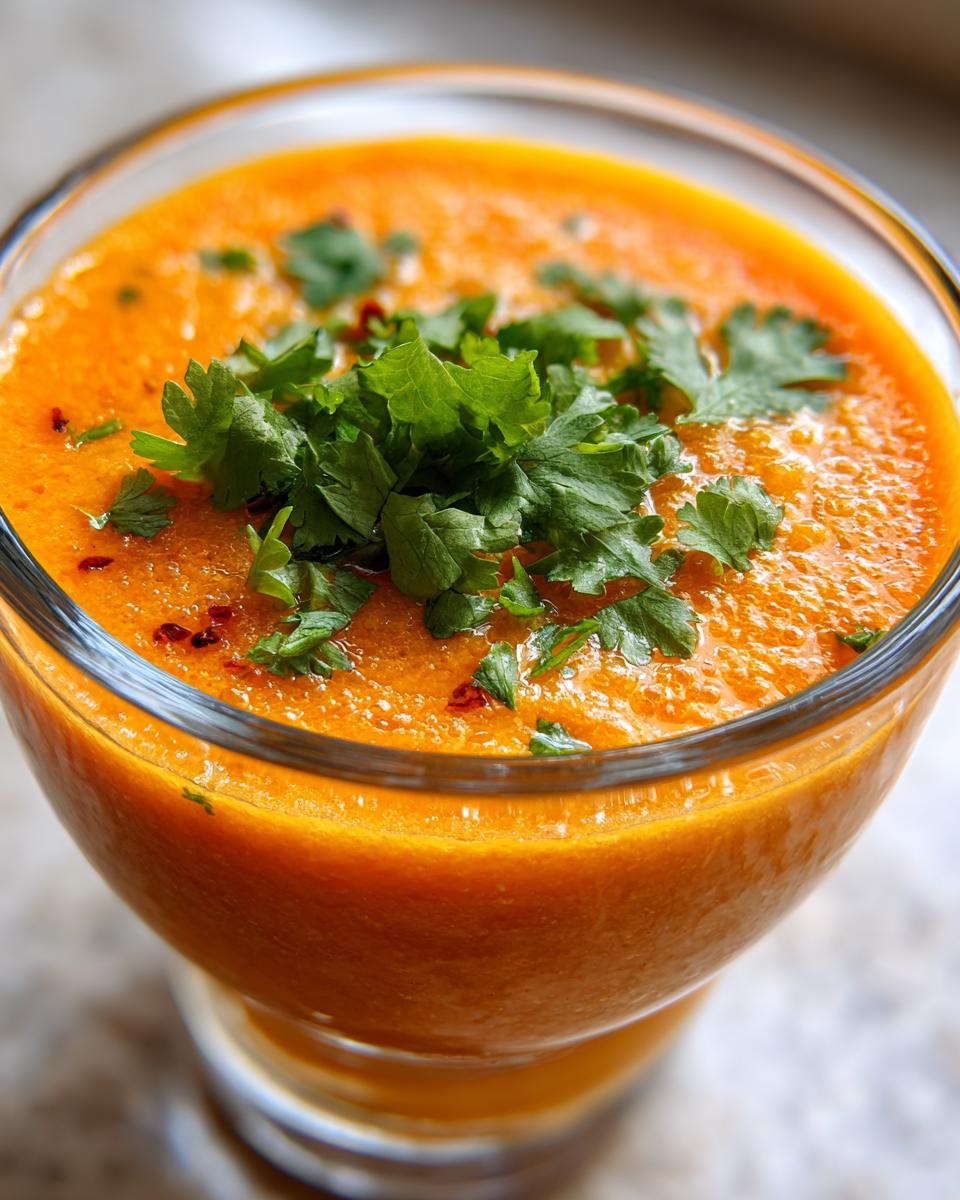 Carrot Coconut Gazpacho with Lemongrass - detail 2