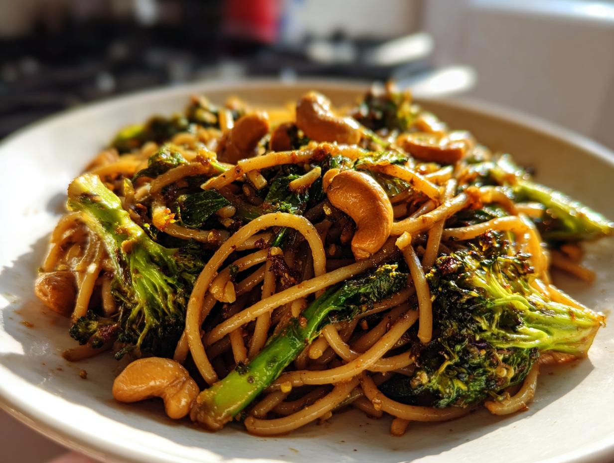 Cashew Broccoli Soba Noodles