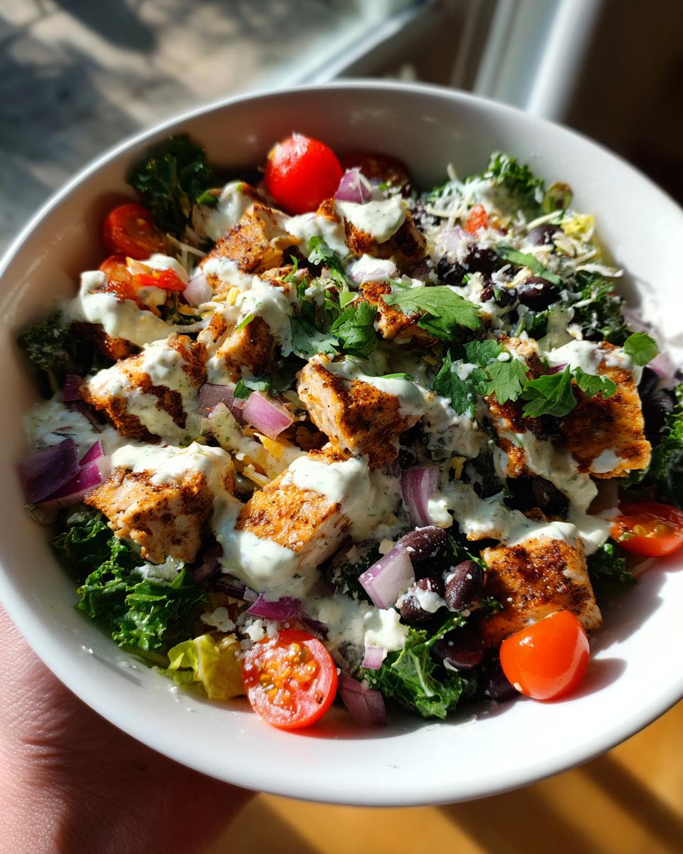 Chicken & Kale Taco Salad with Jalapeño-Avocado Ranch - detail 2