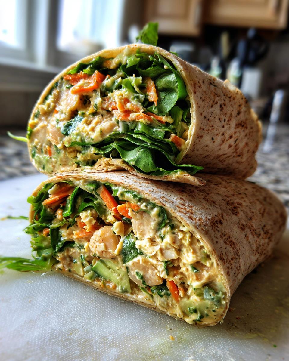 Chickpea Salad Wraps with Avocado Dill Sauce - detail 2