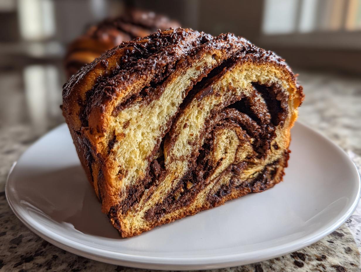 Homemade Chocolate Babka with Swirls