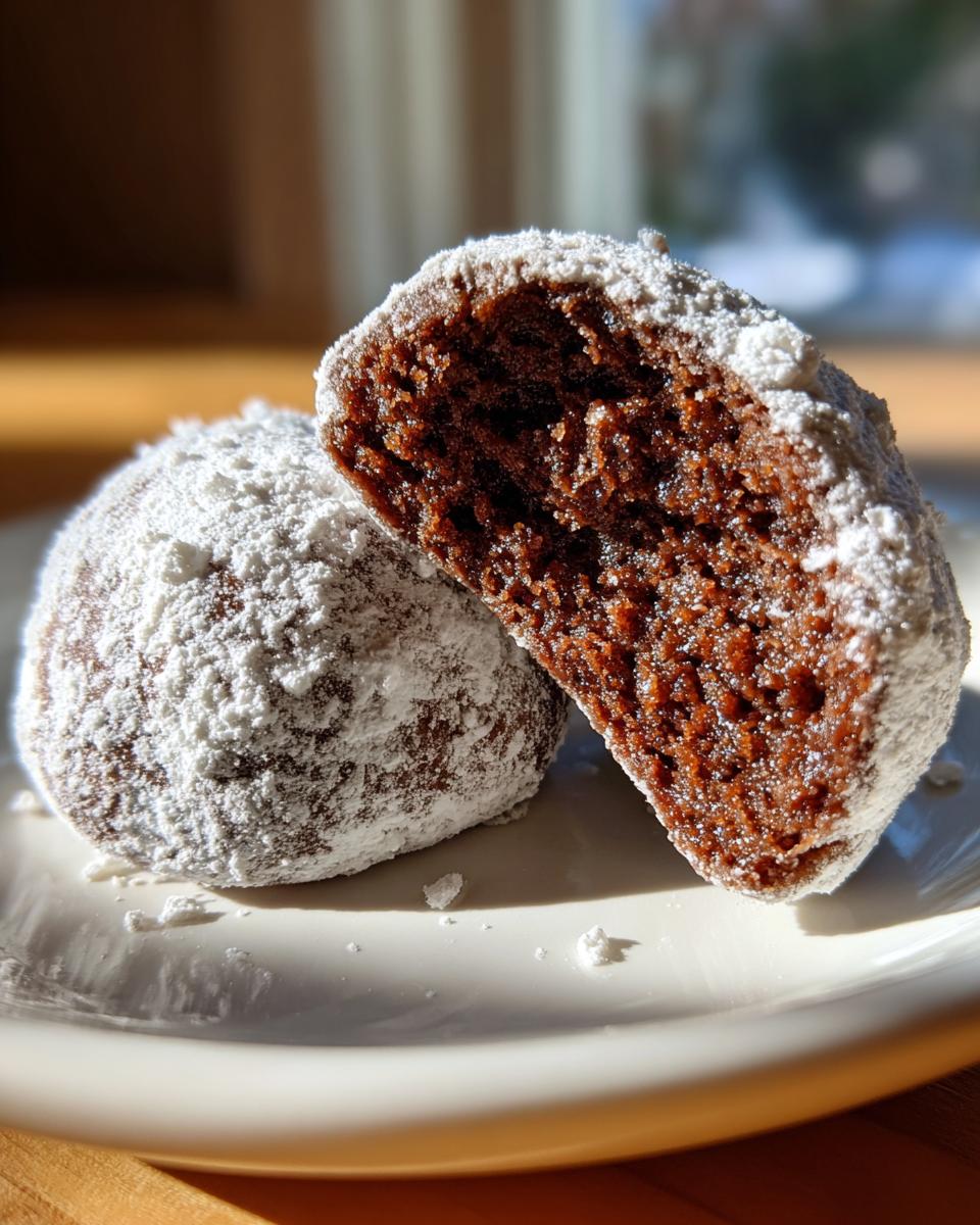 Chocolate Snowball Cookies - detail 2