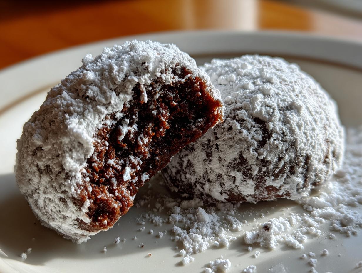 Chocolate Snowball Cookies