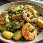Creamy Pesto Shrimp with Gnocchi & Peas