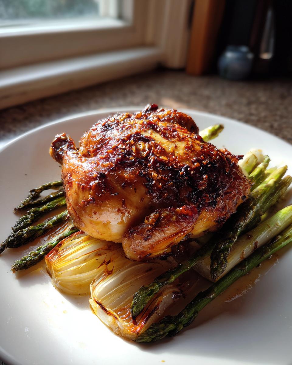 Easy Roast Chicken with Asparagus and Leeks - detail 2