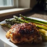 Easy Roast Chicken with Asparagus and Leeks