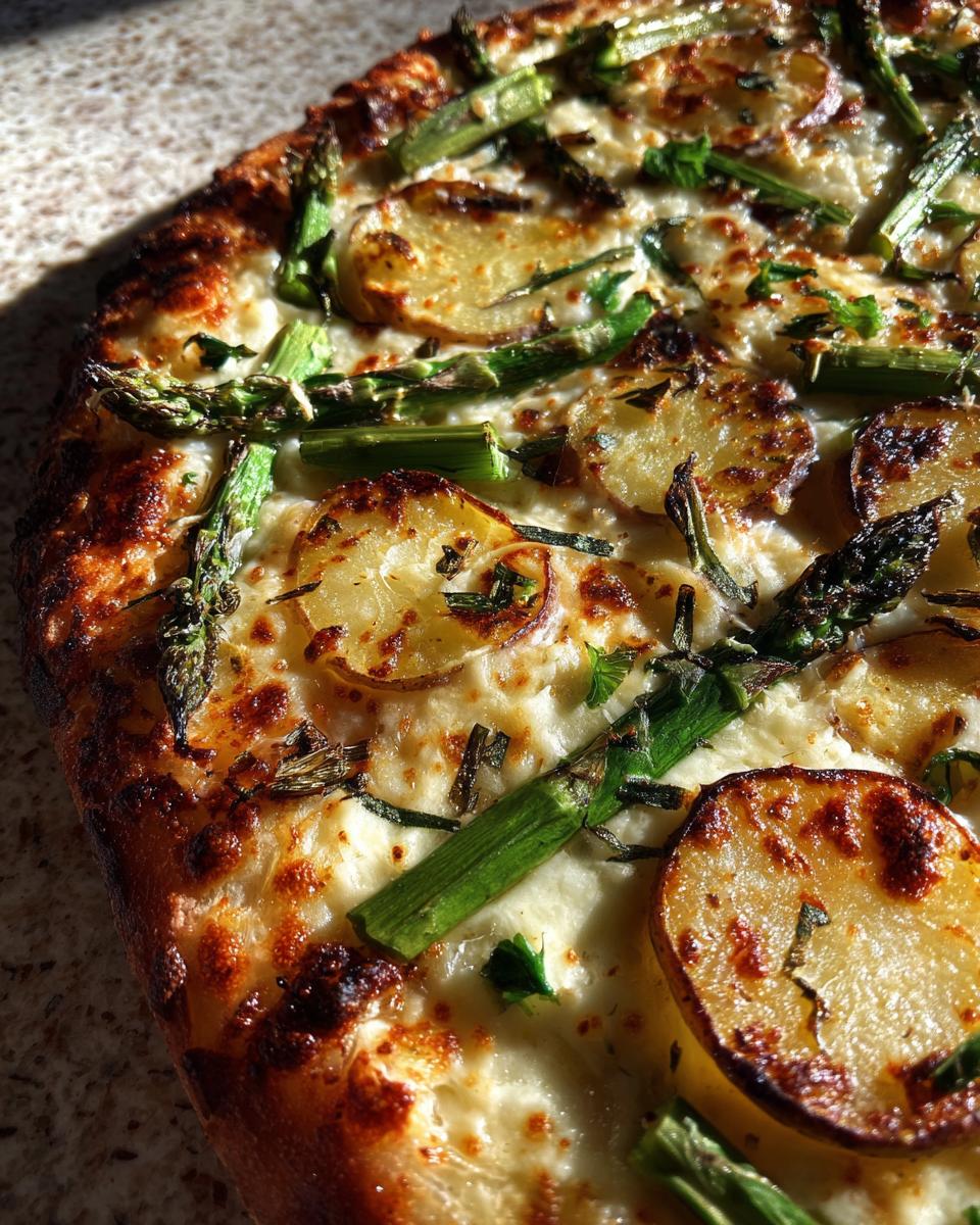 Farmers Market Asparagus & Potato Pizza - detail 2