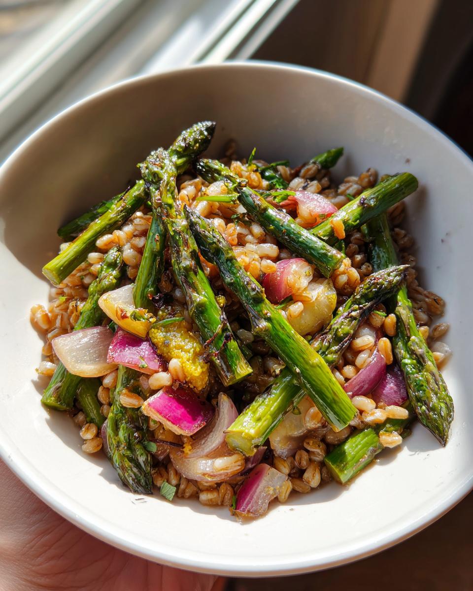 Grilled Asparagus Lemon-Thyme Farro Salad - detail 2