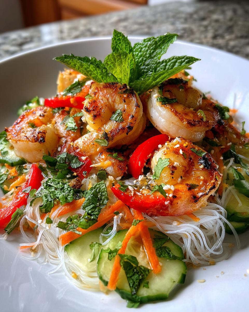 Grilled Shrimp and Noodle Salad - detail 2