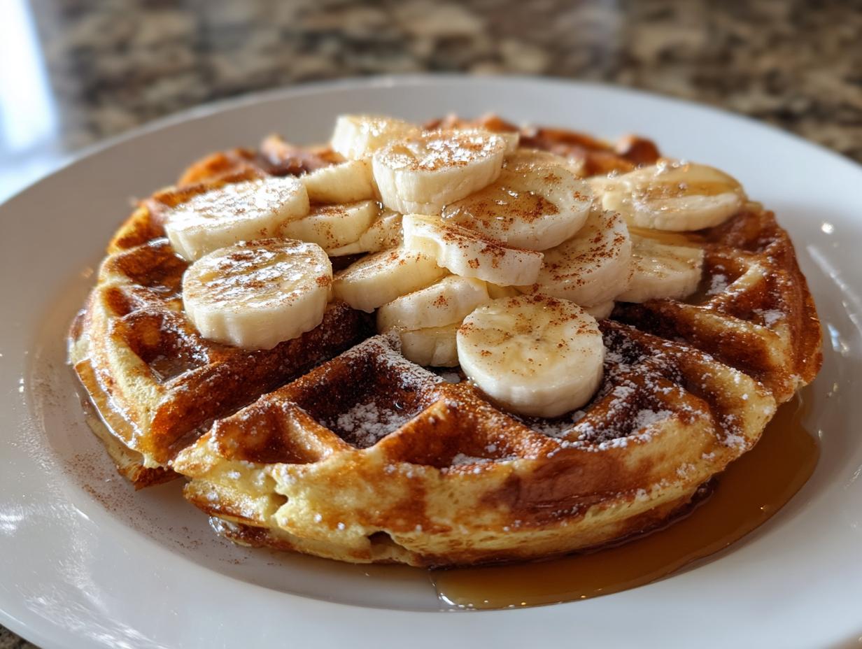 Healthy Banana Waffles