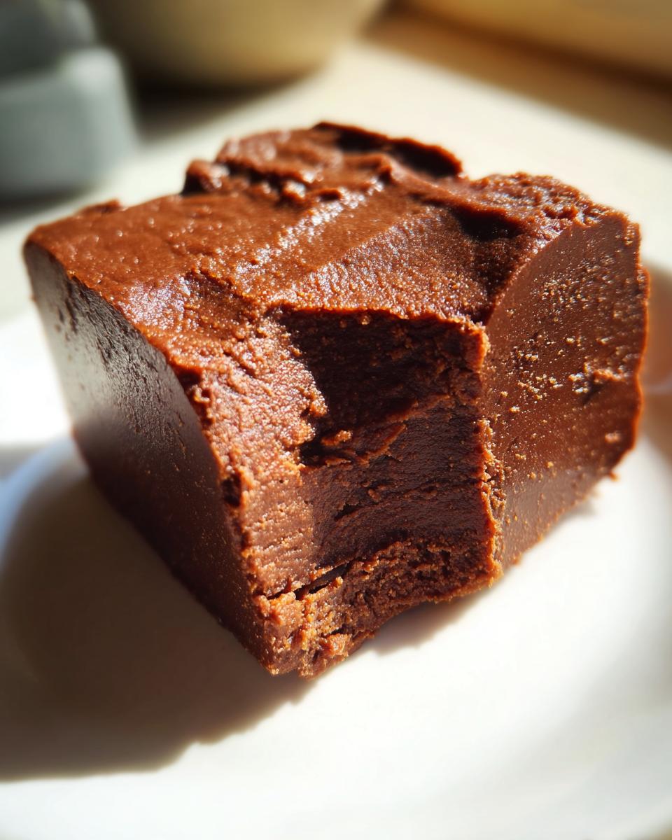 Healthy Chocolate Peanut Butter Fudge - detail 2