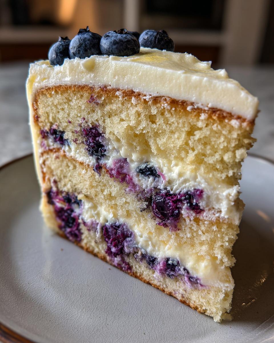 Lemon Blueberry Layer Cake - detail 2