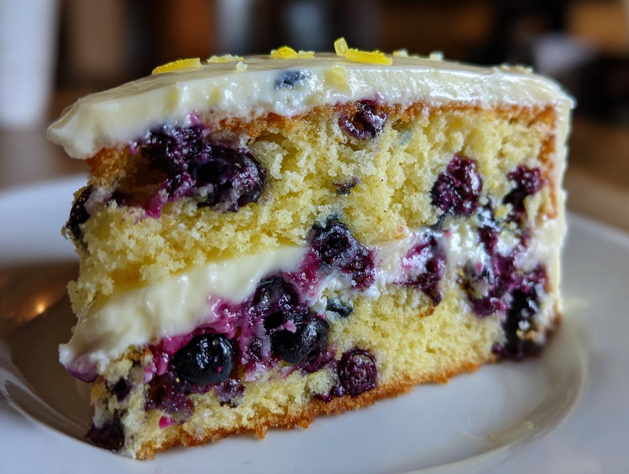 Lemon Blueberry Layer Cake
