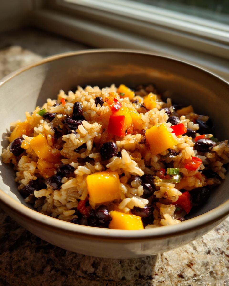 Mango Black Bean Ginger Rice Bowl - detail 2