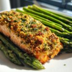 Mustard-and-Herb-Crusted Salmon with Warm Asparagus Salad
