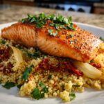 One-Skillet Salmon with Fennel & Sun-Dried Tomato Couscous