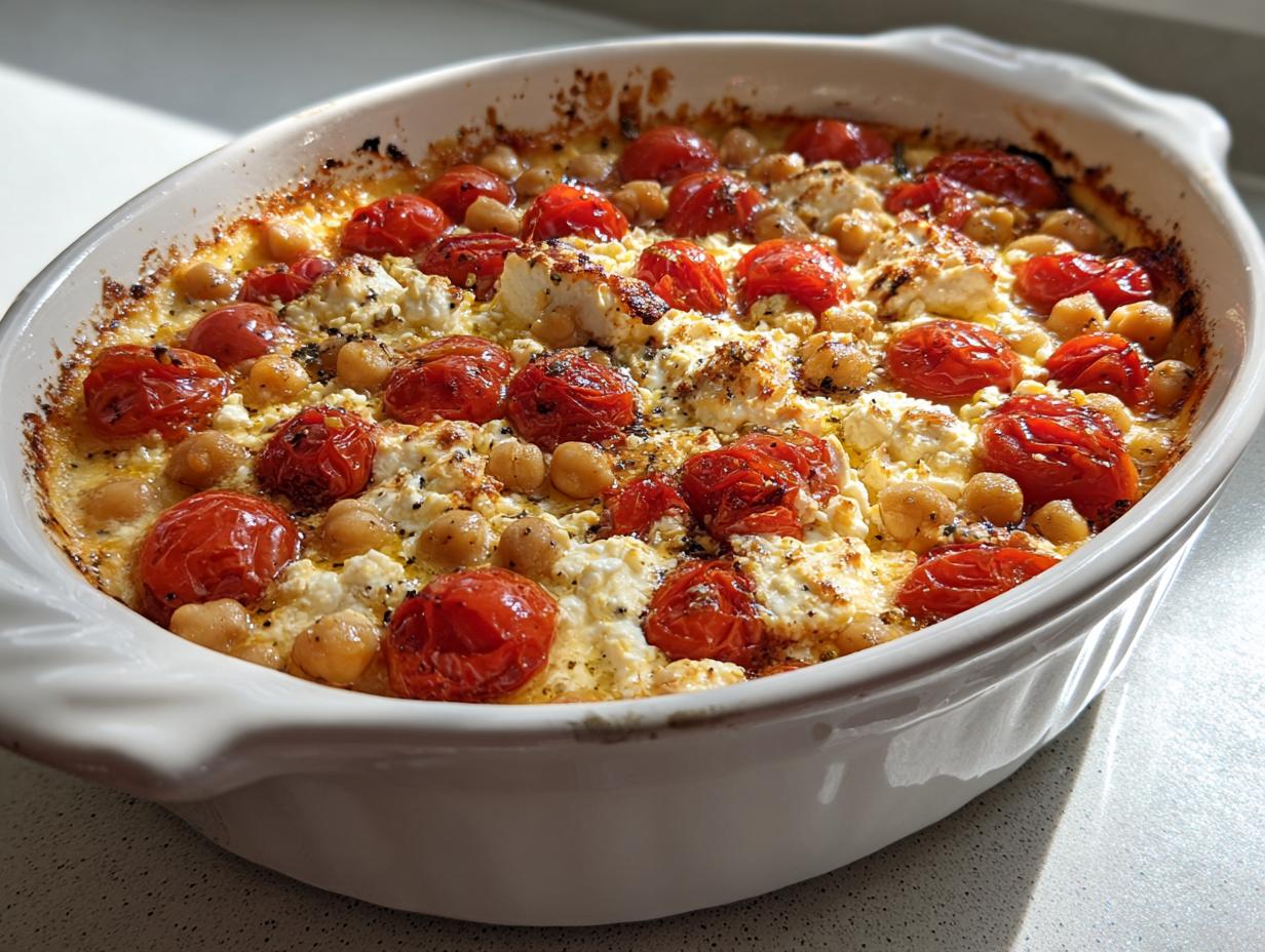 Baked Feta and Tomato Chickpeas
