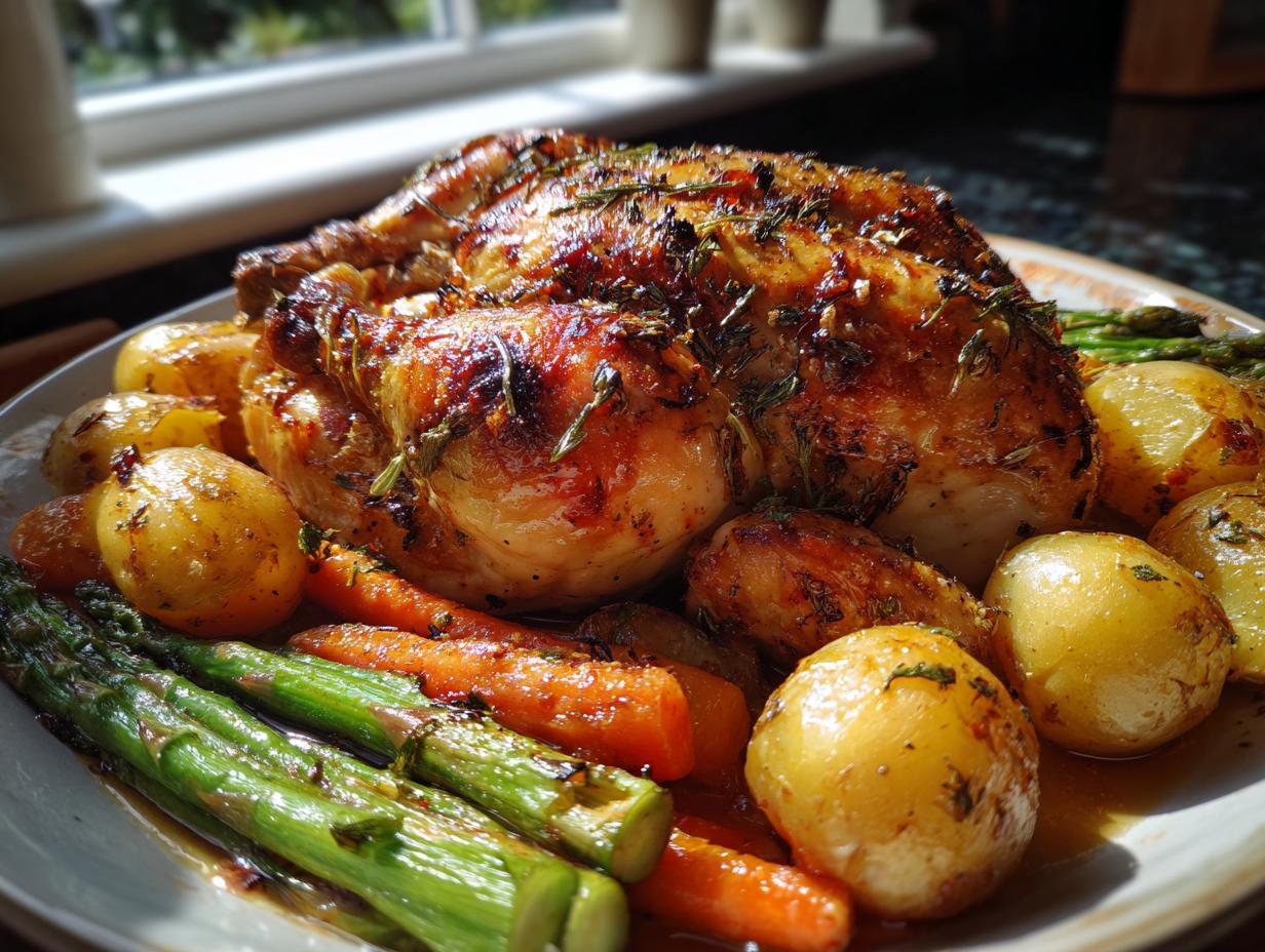 Roast Chicken with Spring Vegetables