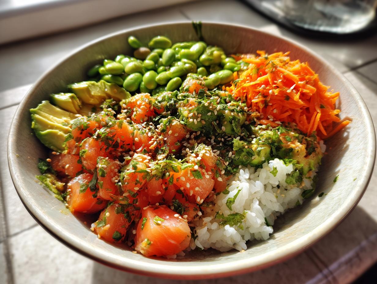 Salmon & Avocado Poke Bowl