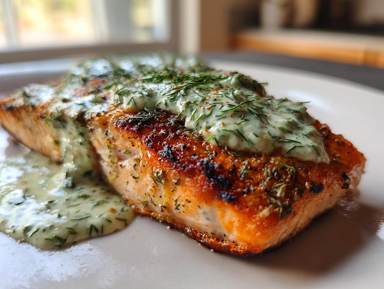 Salmon with Dill Sauce