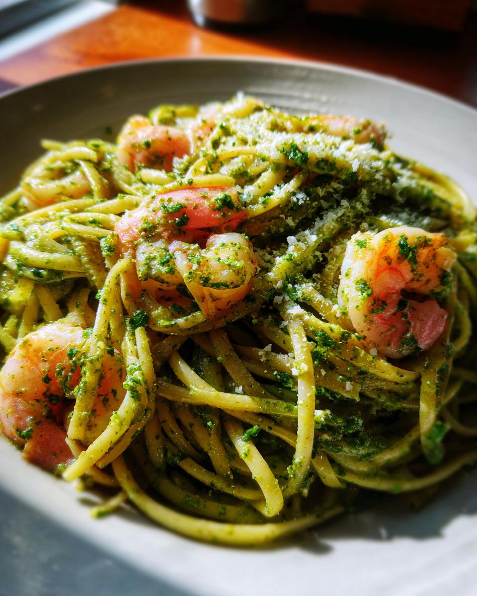 Shrimp Pesto Pasta - detail 2