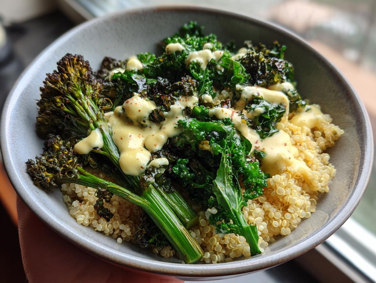 Spring Broccolini and Kale Quinoa Bowls