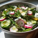 Spring Vegetable and Arugula Salad with Labneh