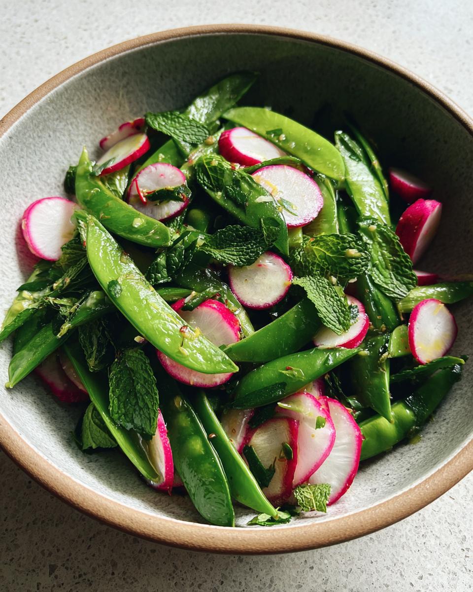 Sugar Snap Pea and Radish Salad - detail 2