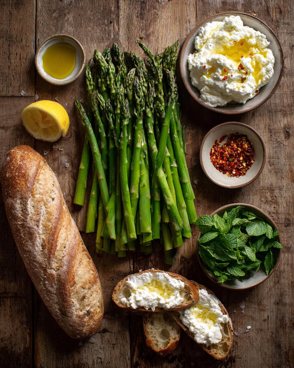 Asparagus Tartine with Ricotta and Mint - detail 1