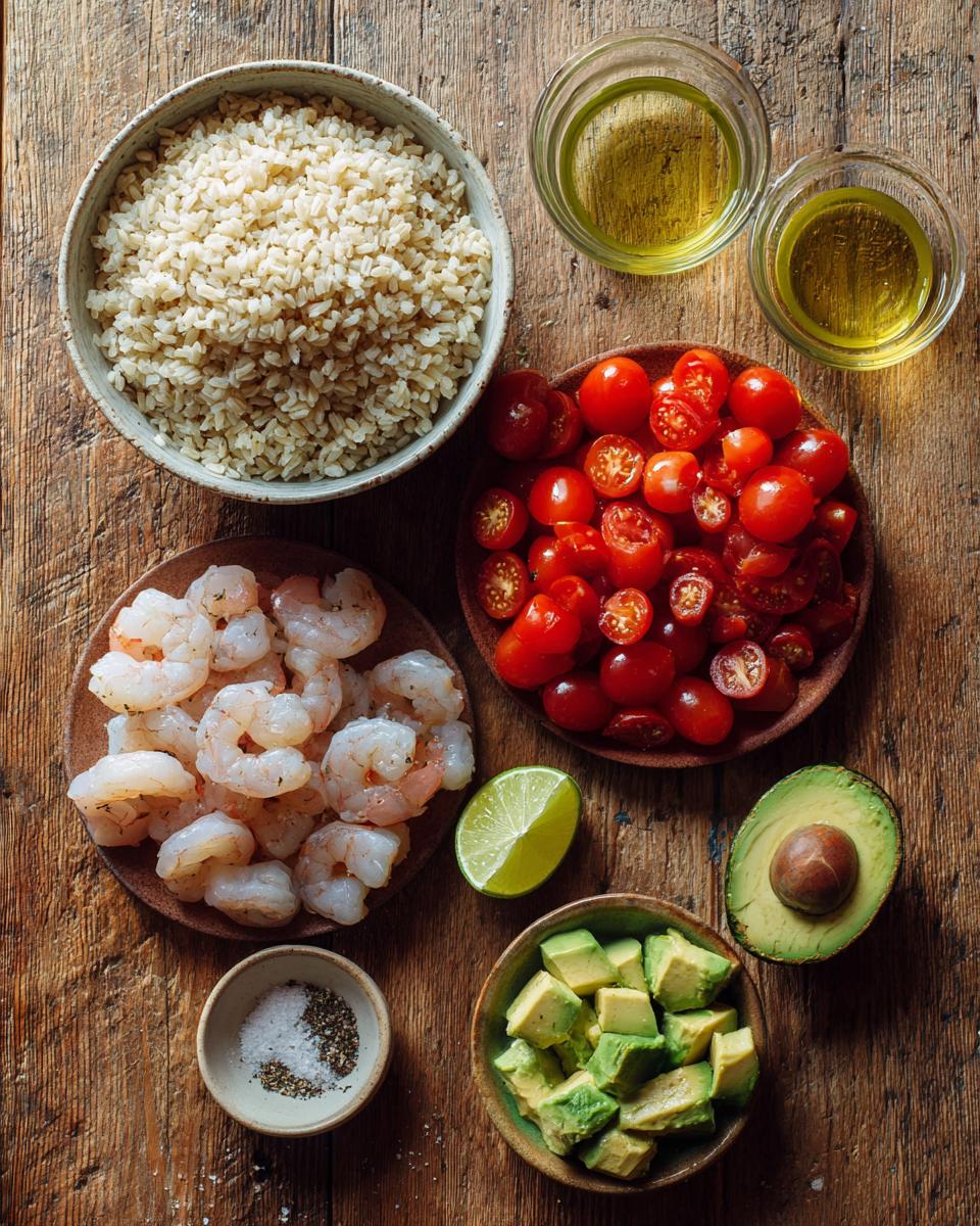 Brown Rice Shrimp Bowl with Tomatoes & Avocado - detail 1
