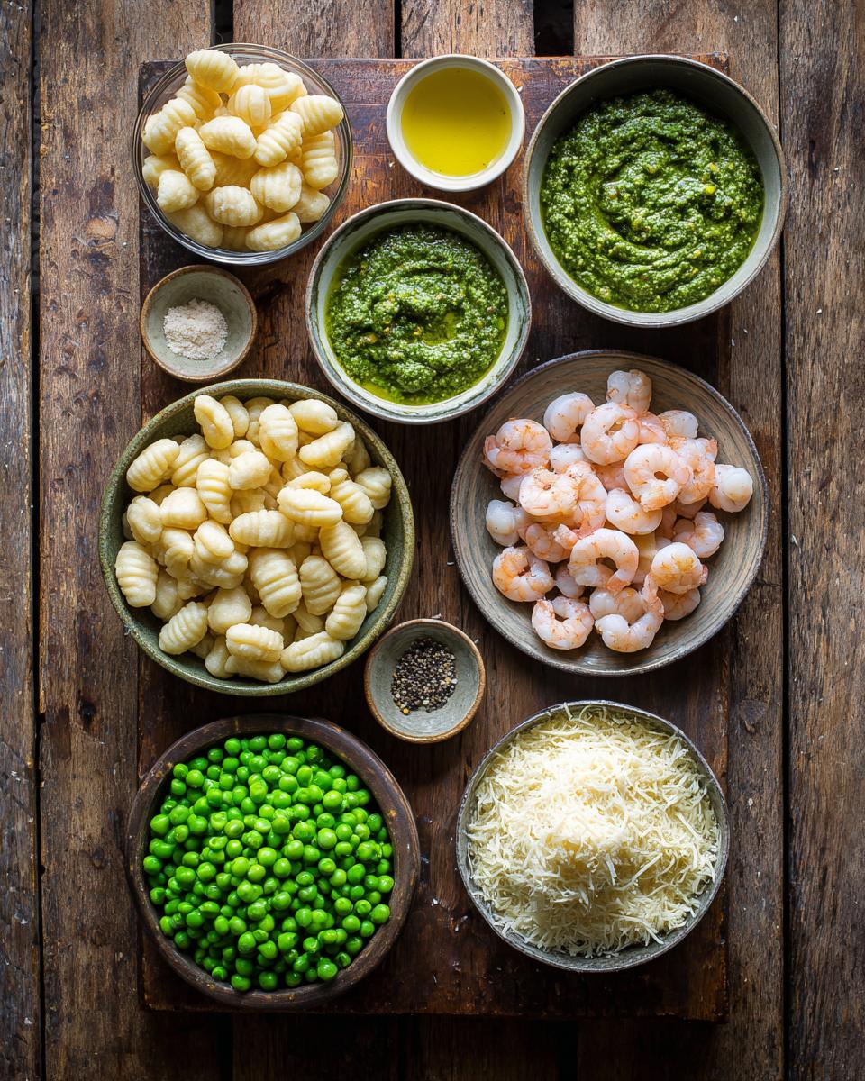 Creamy Pesto Shrimp with Gnocchi & Peas - detail 1