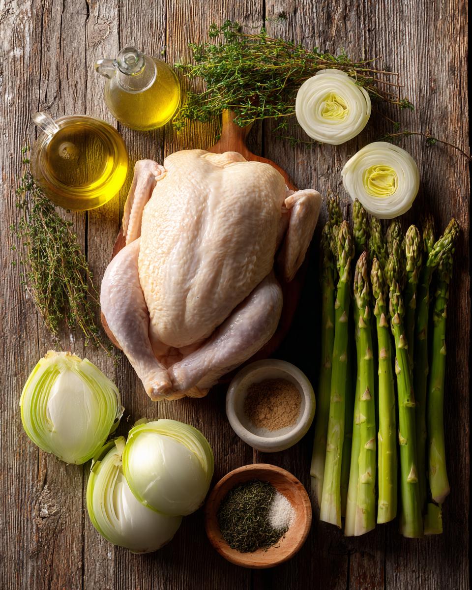 Easy Roast Chicken with Asparagus and Leeks - detail 1